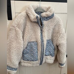 Jessica Simpson Sherpa Jacket with floral detail size 2T